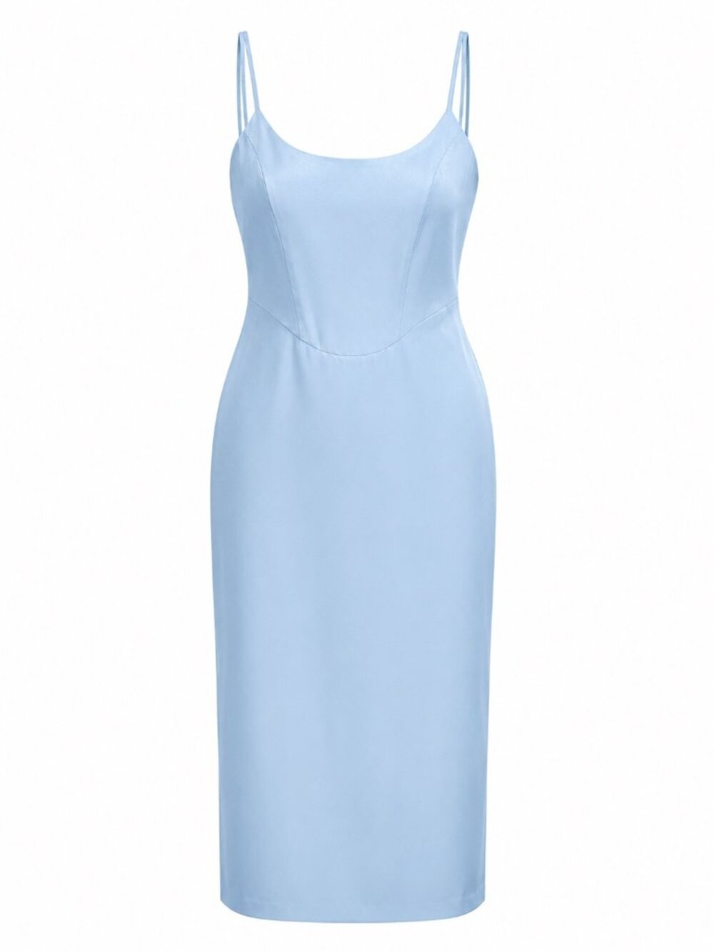 Bardot Marlo Midi Dress Size 10 Cornflower Blue Sleeveless Slim Fit Lightweight